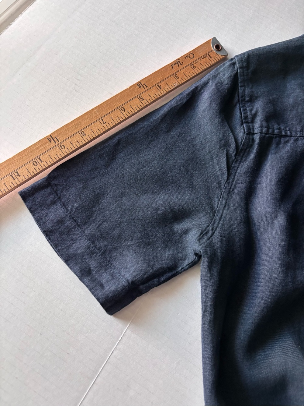 Haris Cotton 100% Linen Dark Gray Dress Pockets Made in Greece Women's Size XS-M - Picture 9 of 10
